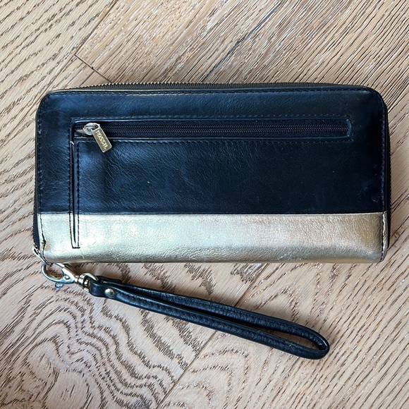 Fossil Black and Gold Sydney tote with matching wallet - Picture 6 of 11